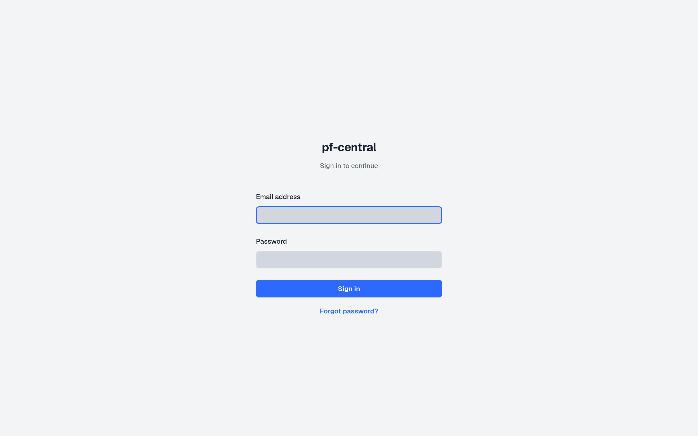 Sign-in page